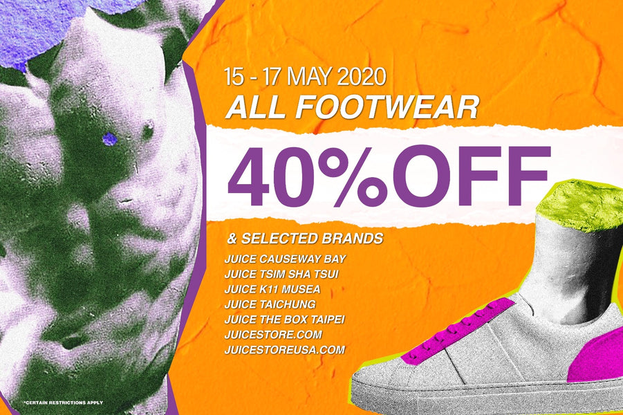 FLASH 40 FOOTWEAR SALE at JUICE - Limited Time Only!