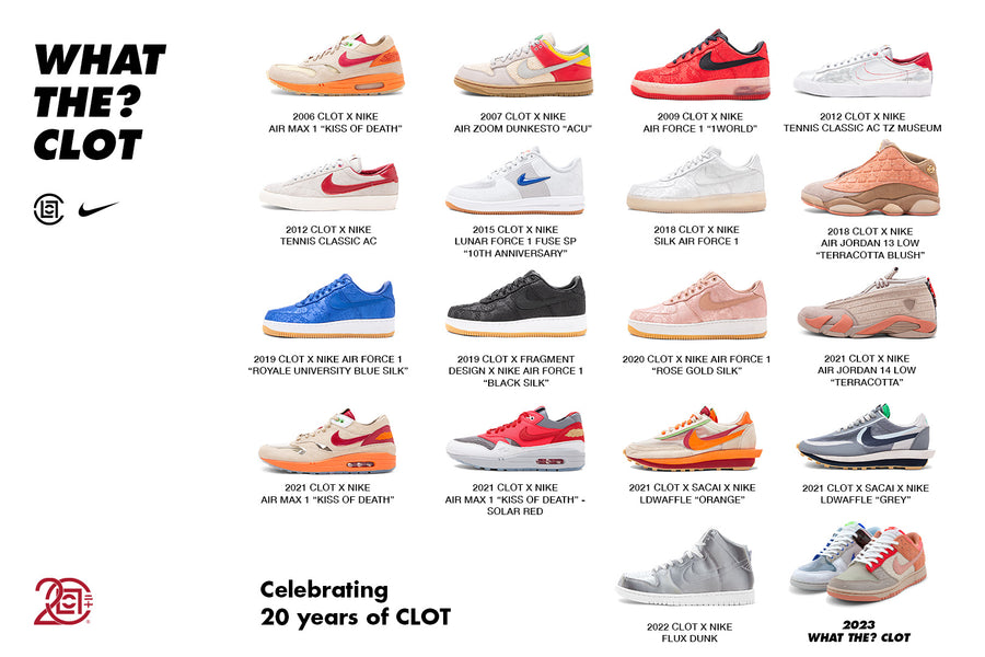 CLOT x NIKE “WHAT THE? CLOT” DUNK: All The Kicks That Came Before