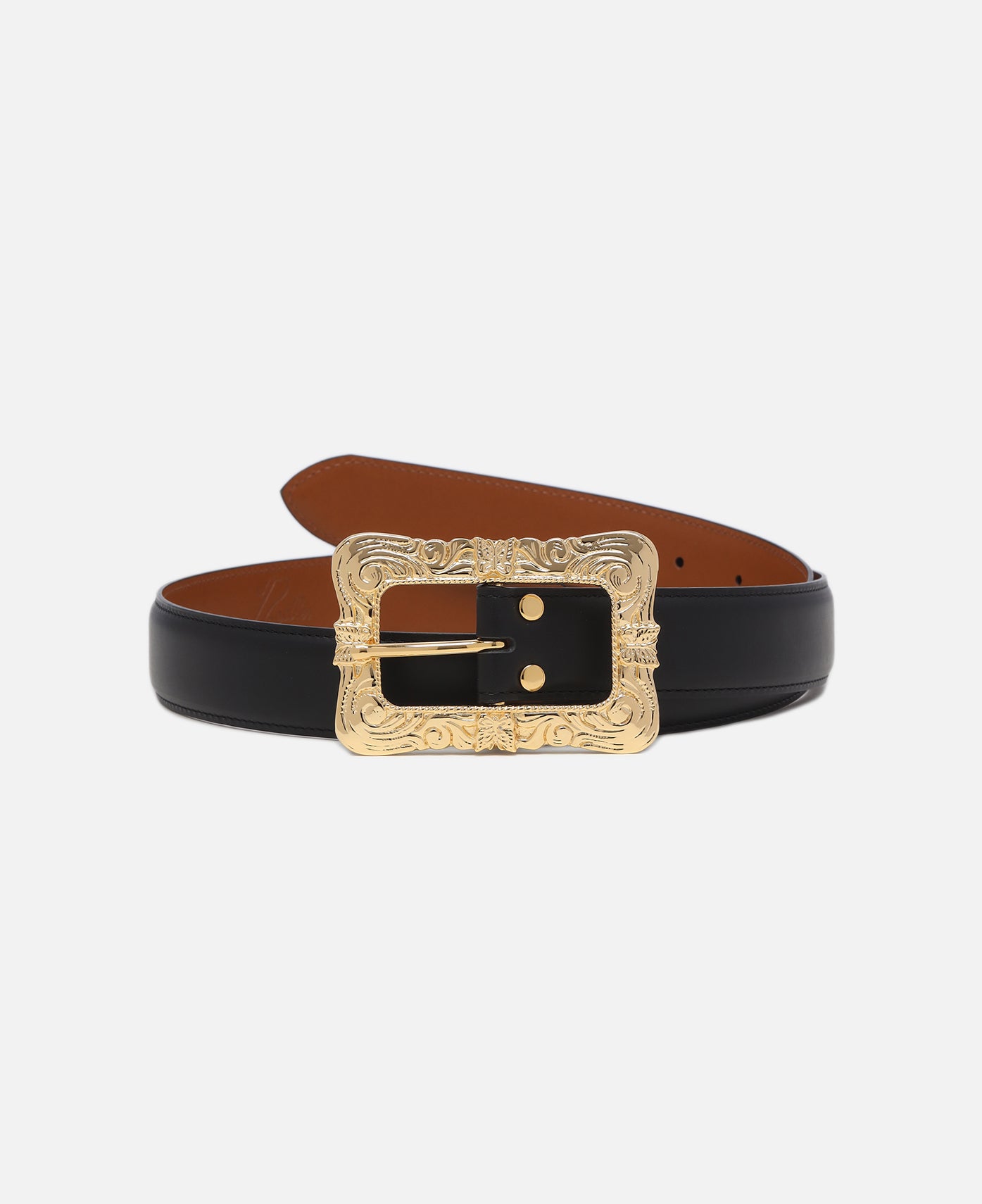 Papillon Square Buckle Belt (Black)