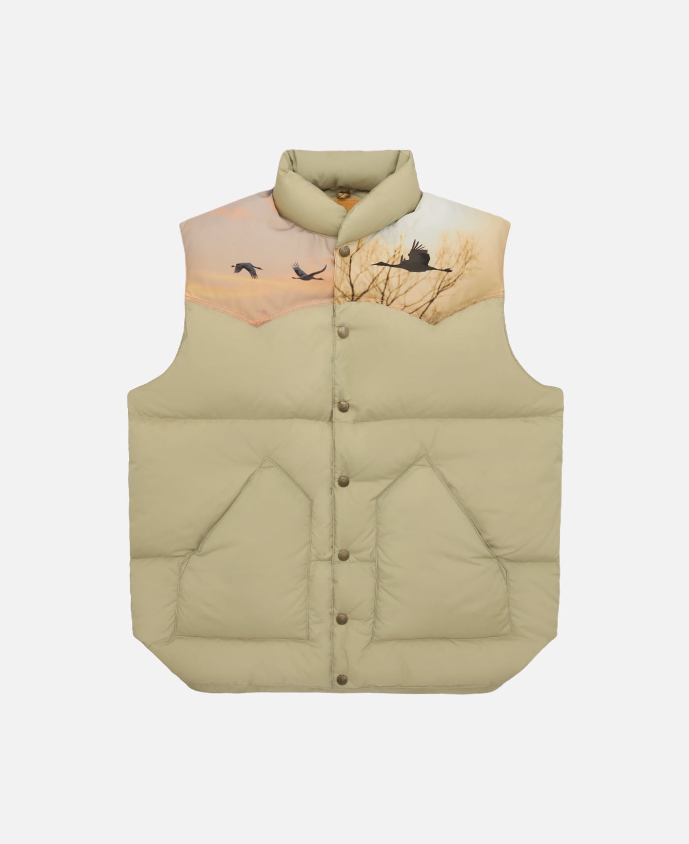 Needles x Rocky Mountain Featherbed Down Vest (Beige)