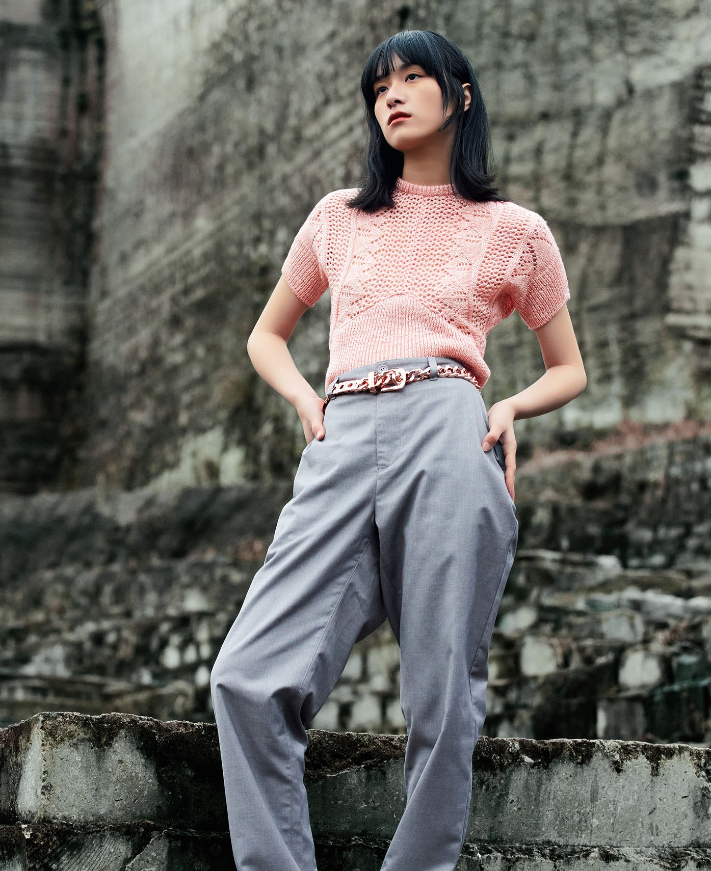 Zip Pants (Grey)