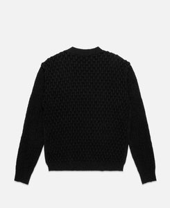 Unisex Flower Man Crew Neck Sweater (Black)