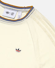 Knit Collar 3-Stripes T-Shirt (Cream)