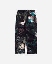 Black Scratch Curved Wide Jeans (L) (Black)