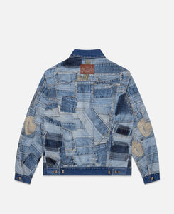 Brno Patchwork Printed Jacket (Blue)
