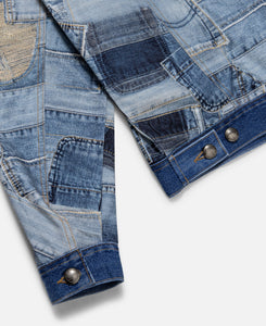 Brno Patchwork Printed Jacket (Blue)