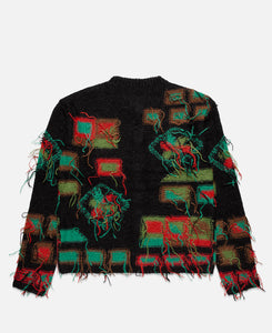 Village Intarsia Cardigan (Black)