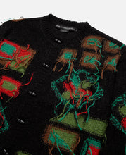 Village Intarsia Cardigan (Black)