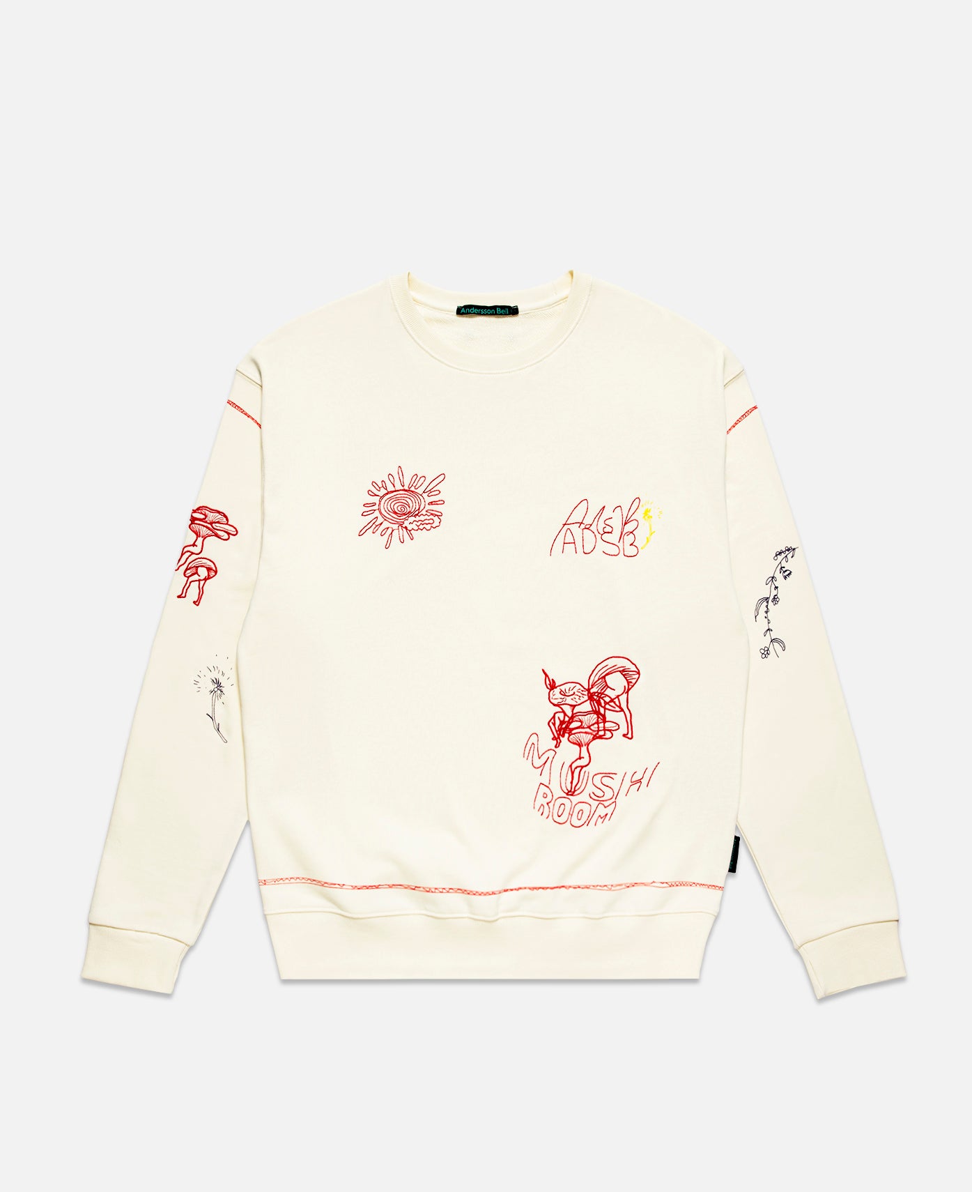 Unisex Shine Mushroom Sweatshirt (White)