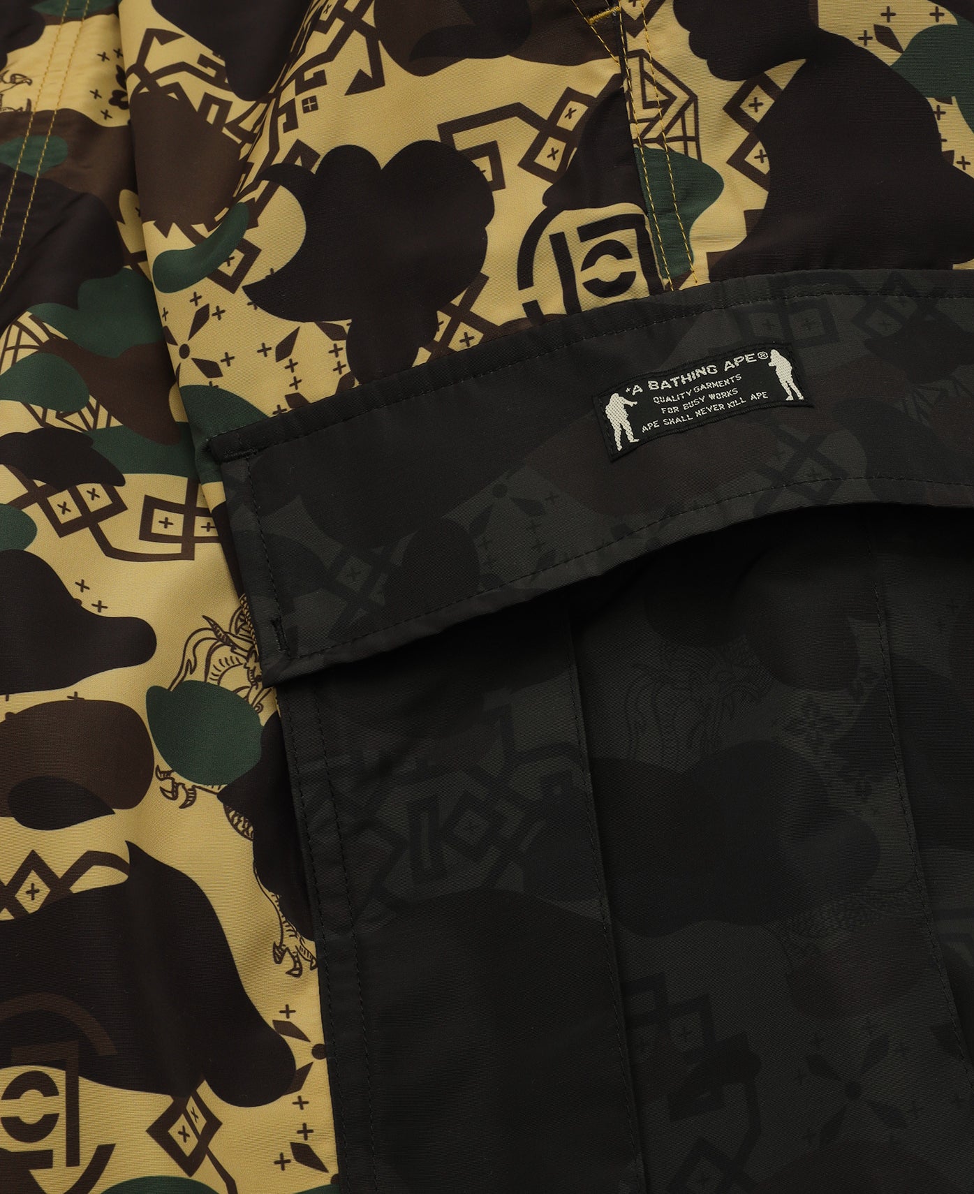 Camo Detachable Relaxed Fit Cargo Pants (Camo)
