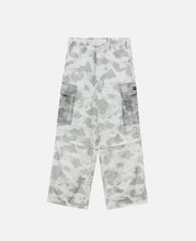 Camo Detachable Relaxed Fit Cargo Pants (Grey)