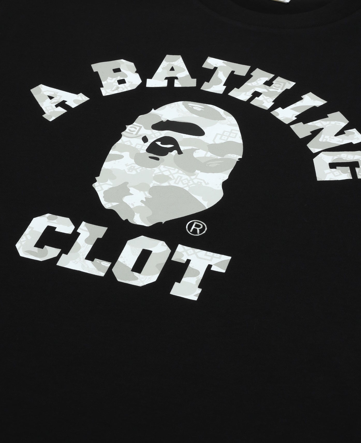 College Relaxed Fit T-Shirt (Black)