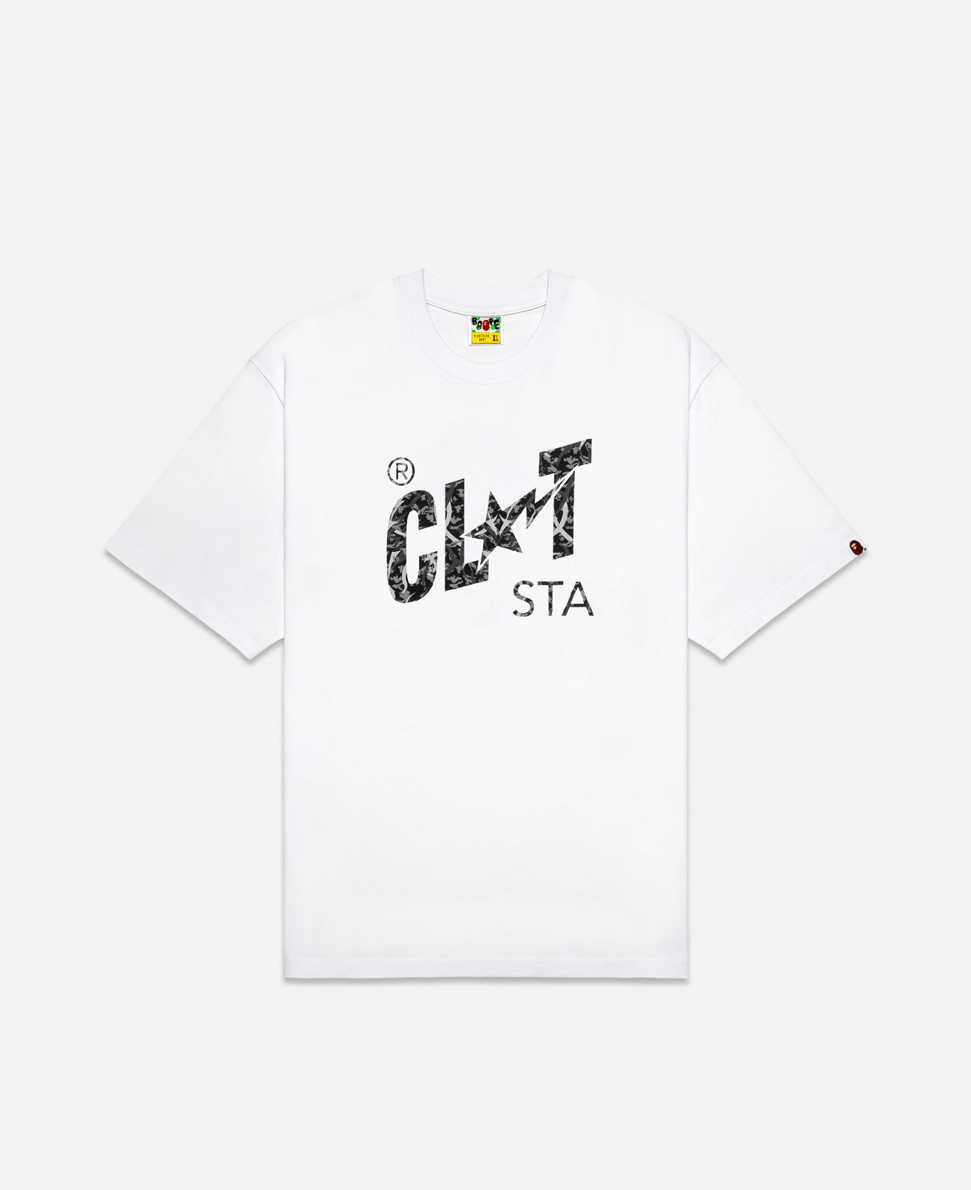 Camo CLOT STA Logo Relaxed Fit T-Shirts (White)
