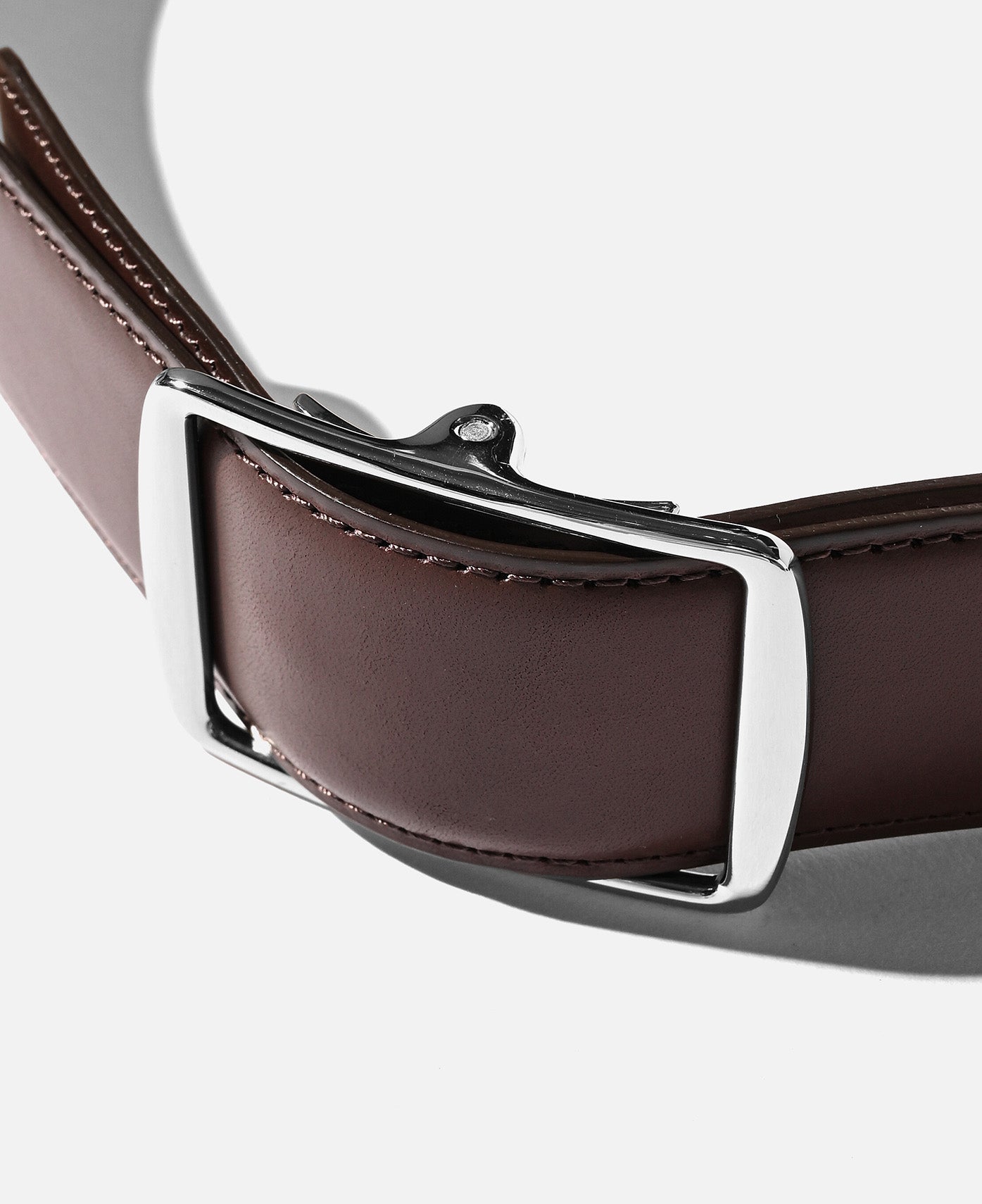 Holeless Essential Leather Belt (Brown)