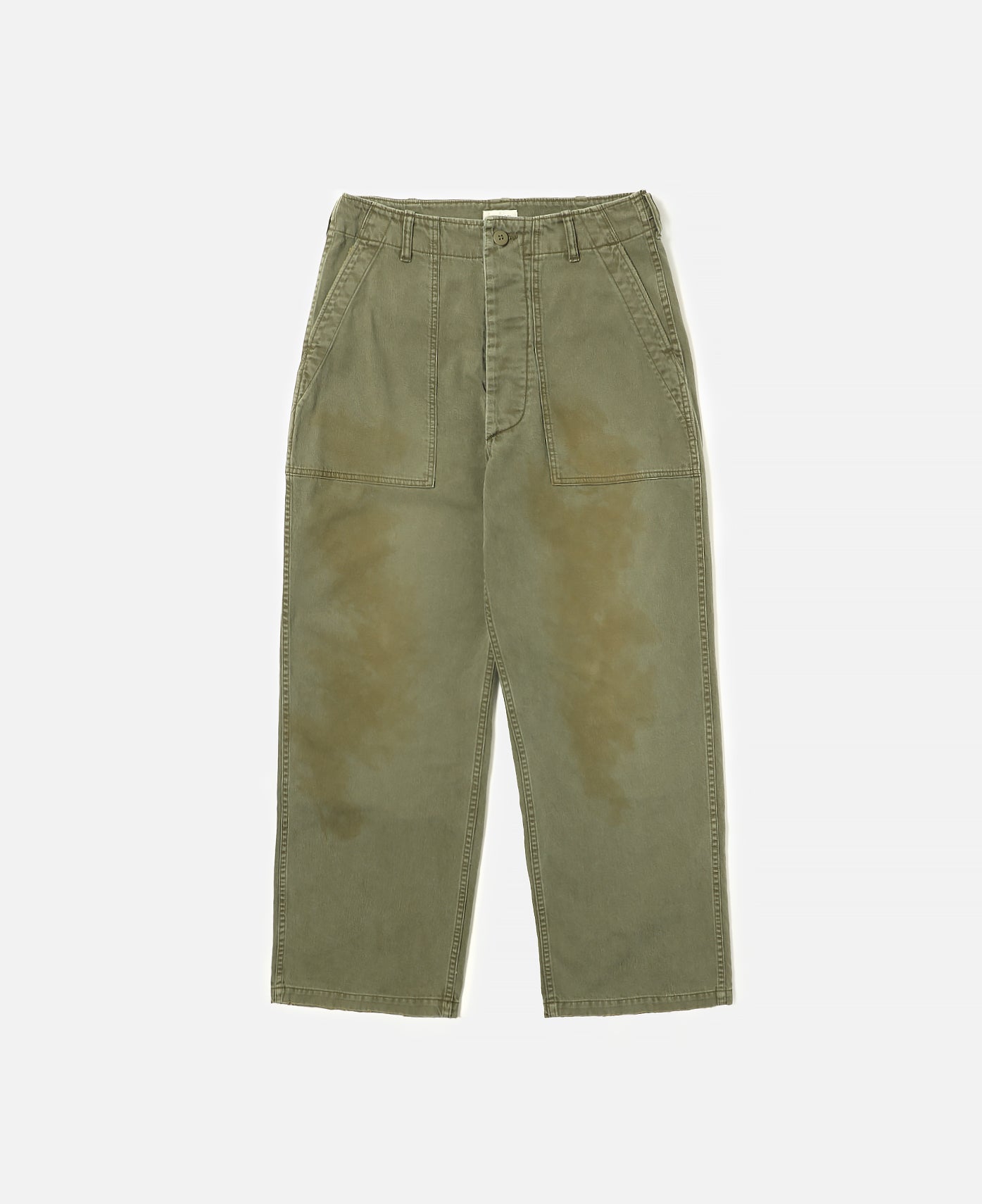 Vintage Effect Baker Pants (Olive)