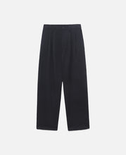 Wool Gabardine City Uniform Wide Tapered Pants (Black)
