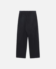 Wool Gabardine City Uniform Wide Tapered Pants (Black)