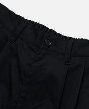 Wool Gabardine City Uniform Wide Tapered Pants (Black)