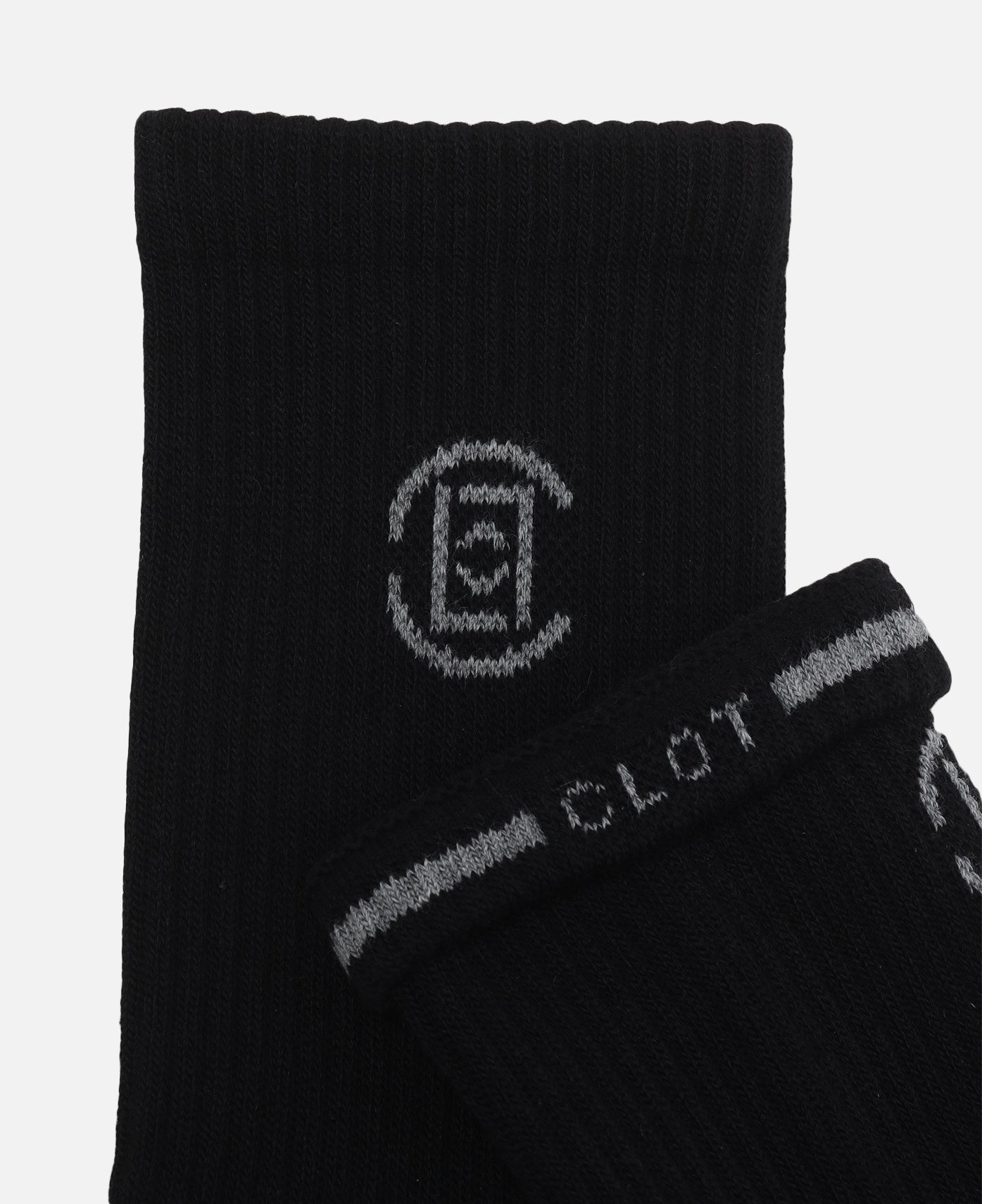 CLOT Jacquard Logo Socks (Black)