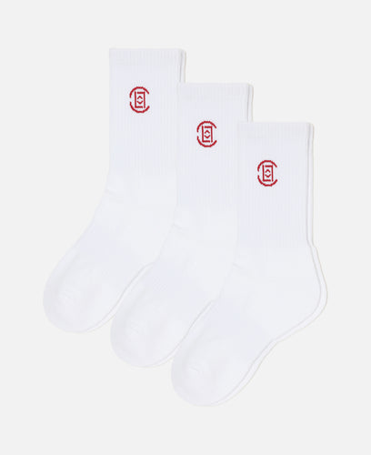 CLOT Jacquard Logo Socks (White)