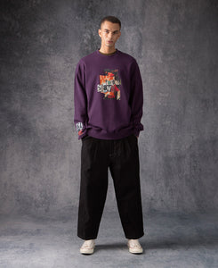 CLOT Political Slave Collage Sweater (Purple)