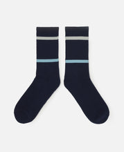 Ethnic Pattern Socks (White/Navy)