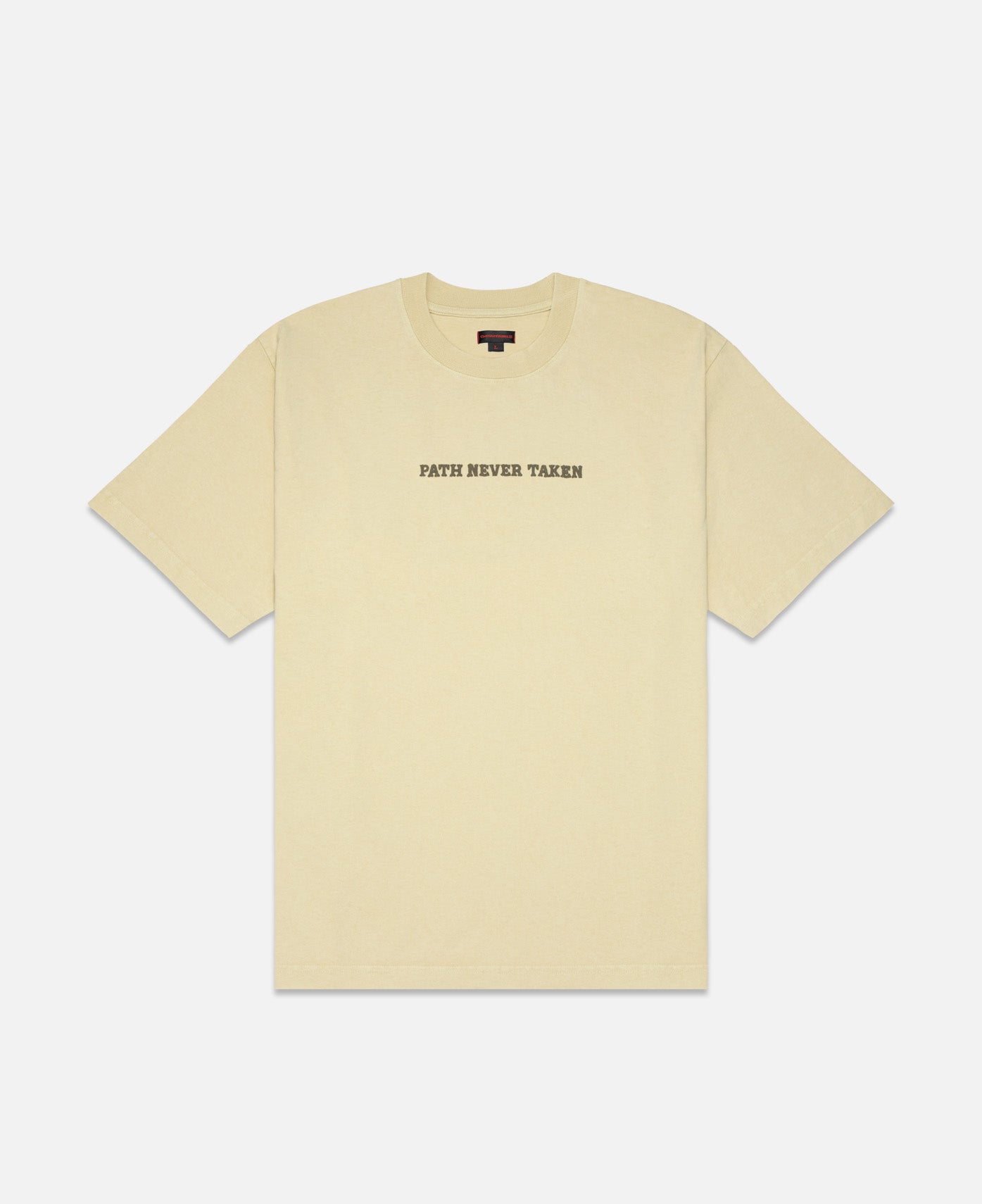 Path Never Taken Heavy Washed T-Shirt (Beige)