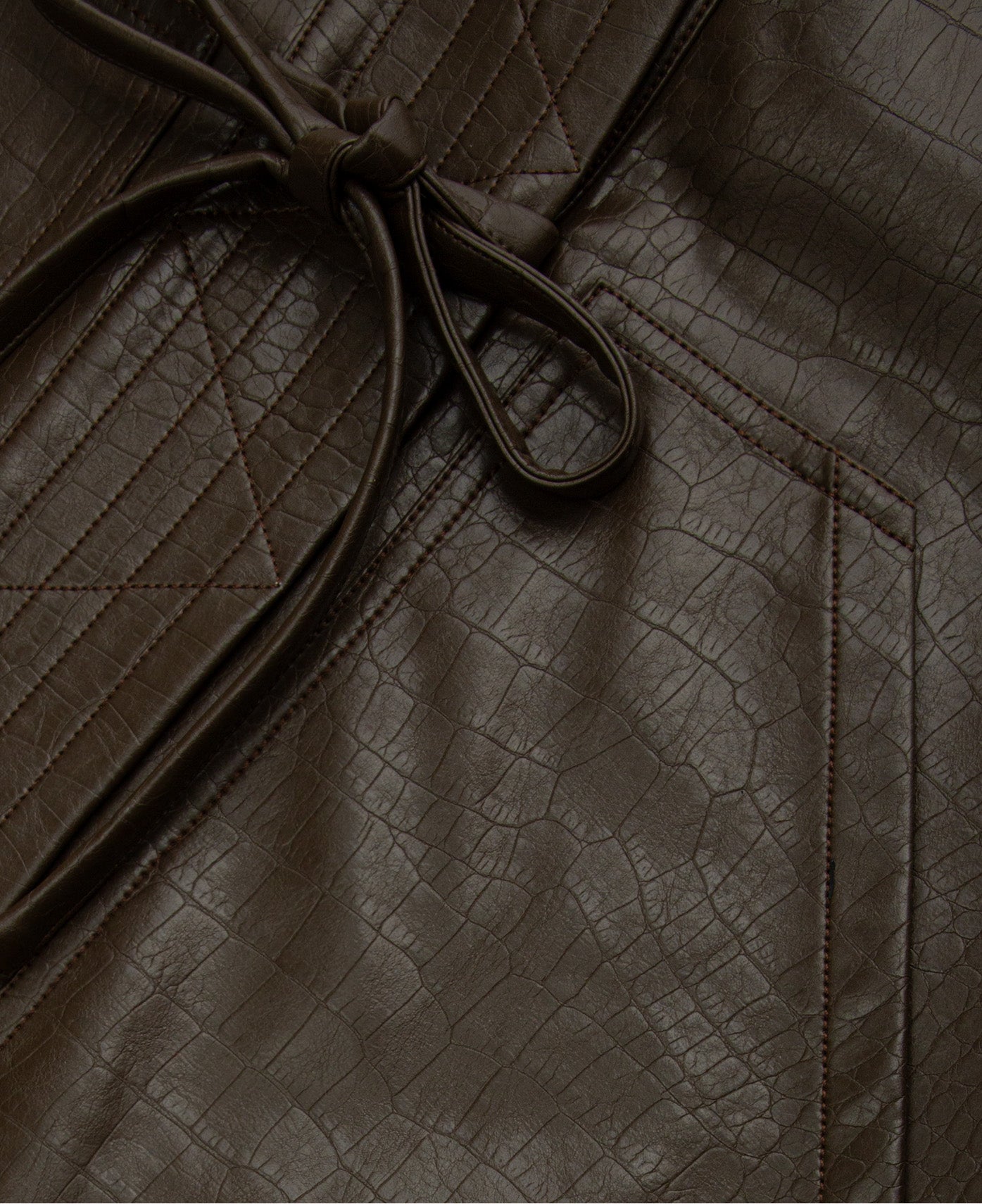 Leather Kimono (Brown)