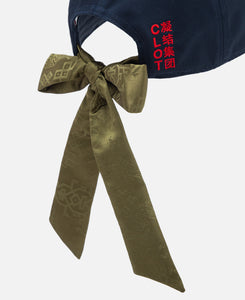 Silk Ribbon Cap (Navy)