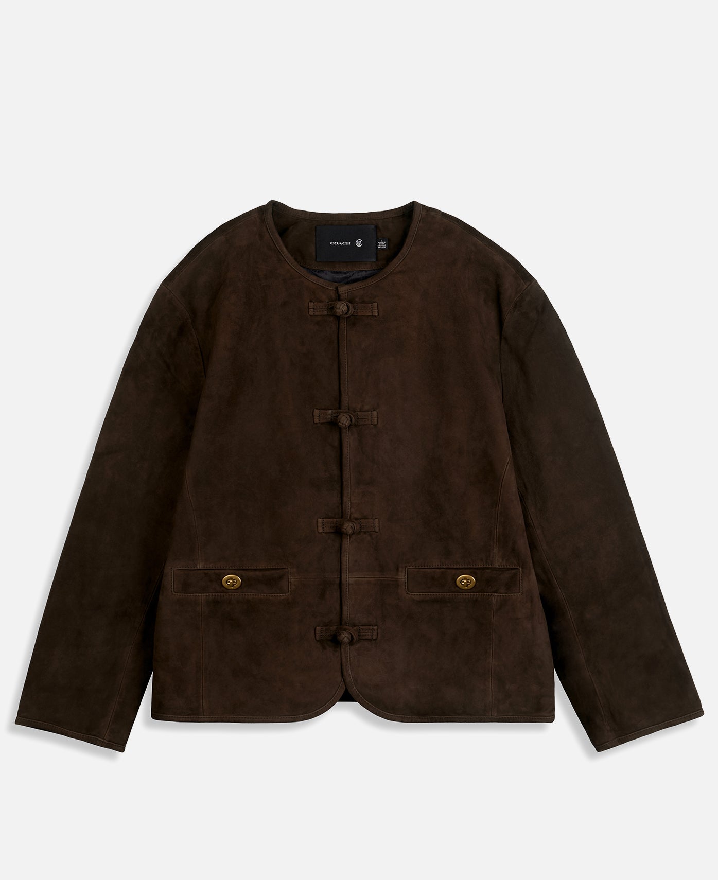Coach Clot Suede Jacket (Brown)