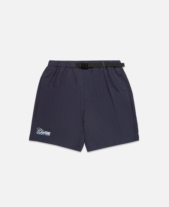 Belted Shorts With CLOTTEE Embroidery (Black)