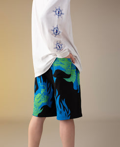 Burning Dragon Shorts (Blue)