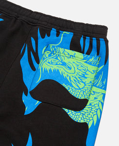 Burning Dragon Shorts (Blue)