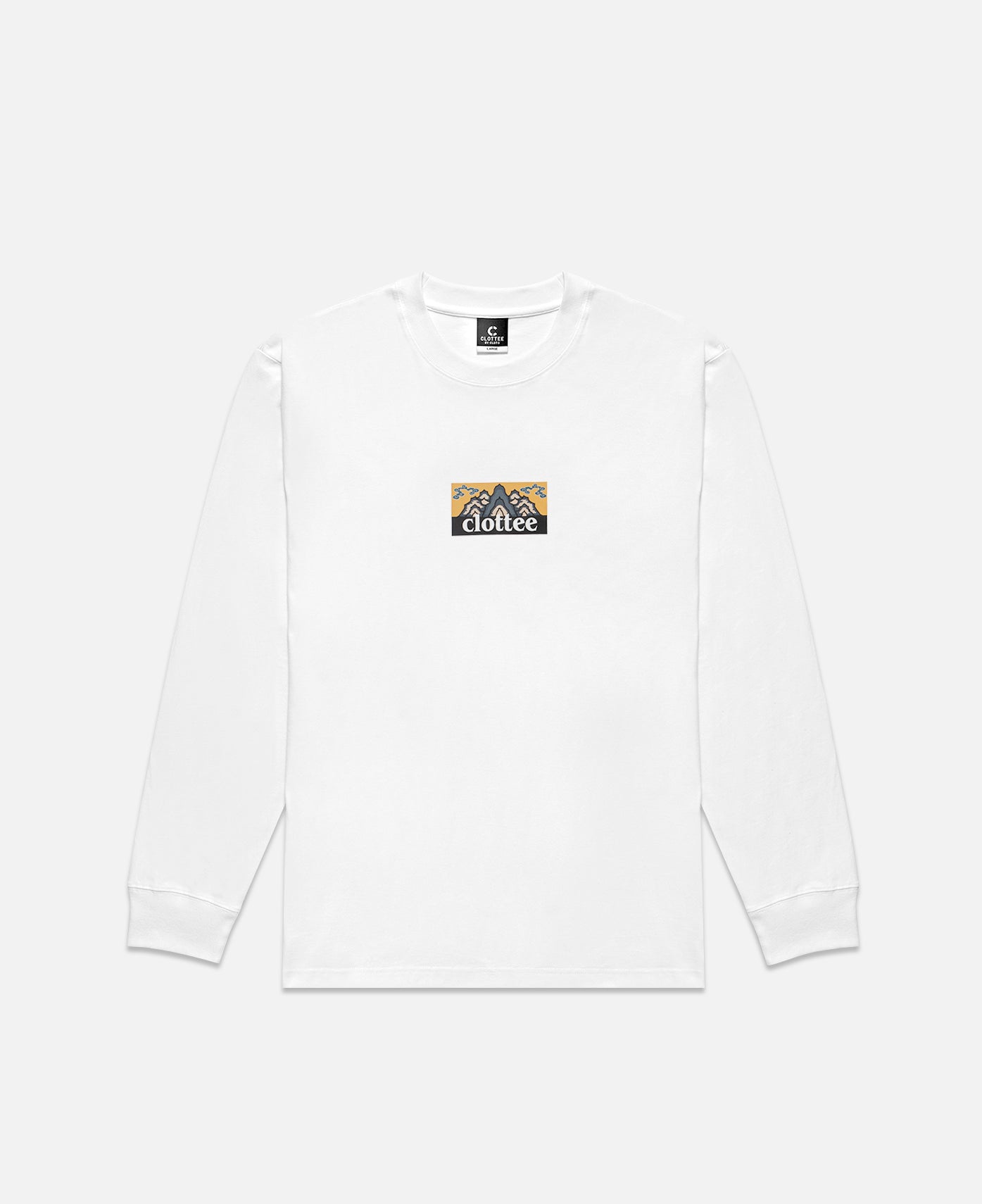 Boxy Print L/S T-Shirt (White)