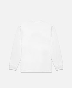 Boxy Print L/S T-Shirt (White)