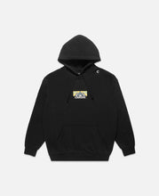Boxy Print Hoodie (Black)