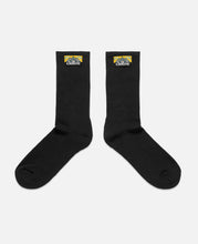 Jacquard Label Socks (Black & White)