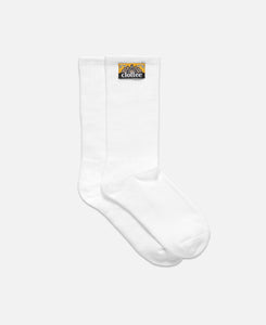 Jacquard Label Socks (Black & White)