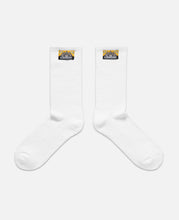 Jacquard Label Socks (Black & White)