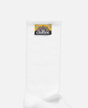 Jacquard Label Socks (Black & White)
