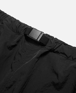 Nylon Belted Parachute Pants (Black)