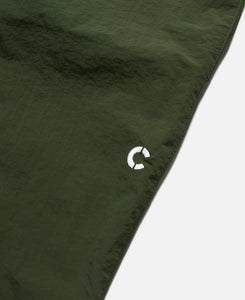 Nylon Belted Parachute Pants (Olive)
