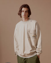 Nylon Patch Pocket Sweatshirt (Khaki)