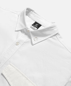 Shirt With Nylon Pocket Flap (White)