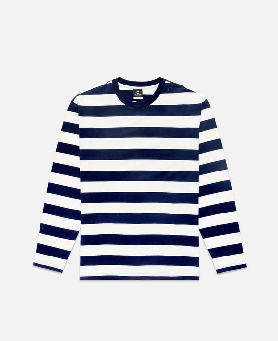 Striped L/S T-Shirt (Navy)