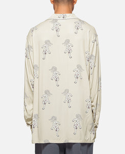 All-over Print L/S Shirt (Beige)