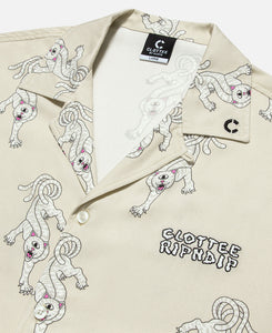 All-over Print L/S Shirt (Beige)