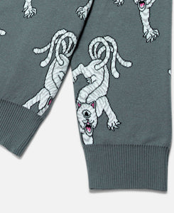 Allover Knit Sweater (Grey)