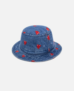 EU Denim Logo Bucket Hat (Blue)