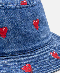 EU Denim Logo Bucket Hat (Blue)